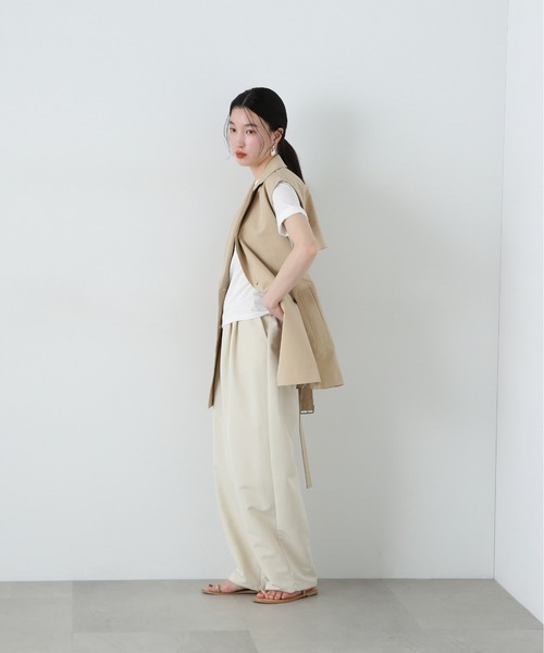 N.（N. Natural Beauty Basic）（エヌエヌナチュラルビューティーベーシック）の「トレンチ風ジレ（ベスト・レディース・ライトベージュ/ベージュ・MEDIUM）」の8枚目の写真