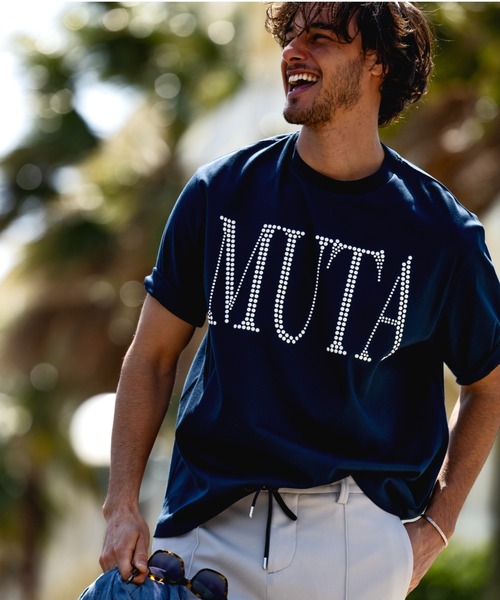 muta 国内買付 メタルロゴ スムースTシャツ 別注 muta MARINE tシャツ MARINE/ムータ マリン/別注メタルロゴ