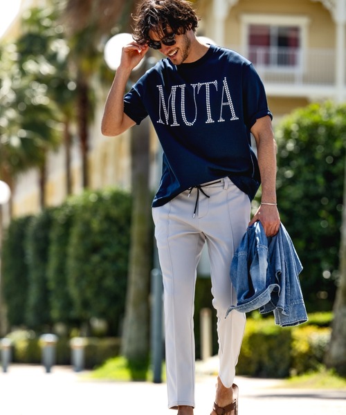 muta marine(ムータ・マリン)の「muta MARINE/ムータ マリン/別注メタルロゴ スムースTシャツ(Tシャツ/カットソー・メンズ・ネイビー/ホワイト・4/7/6/5/8)」の4枚目の写真