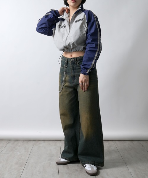 Starting Over（スターティングオーバー）の「sleeve line one point nylon jacket/袖ライン ワンポイント 刺繍 ナイロンジャケット（ナイロンジャケット・メンズ・ブラック/ワイン/ライトグレー・SS/M/L）」の18枚目の写真