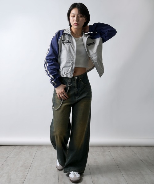 Starting Over（スターティングオーバー）の「sleeve line one point nylon jacket/袖ライン ワンポイント 刺繍 ナイロンジャケット（ナイロンジャケット・メンズ・ブラック/ワイン/ライトグレー・SS/M/L）」の19枚目の写真