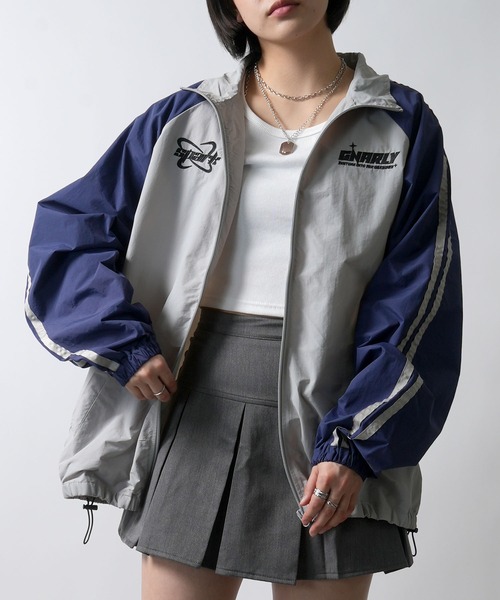 Starting Over（スターティングオーバー）の「sleeve line one point nylon jacket/袖ライン ワンポイント 刺繍 ナイロンジャケット（ナイロンジャケット・メンズ・ブラック/ワイン/ライトグレー・SS/M/L）」の20枚目の写真