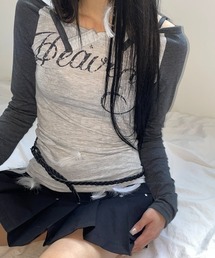 A'GEM/9 × .kom 『 FANCY CLUB/ファンシークラブ』 HEAVENLY OFF-SHOULDER LONG SLEEVE/ヘブンリーオフショルダー長袖カットソー