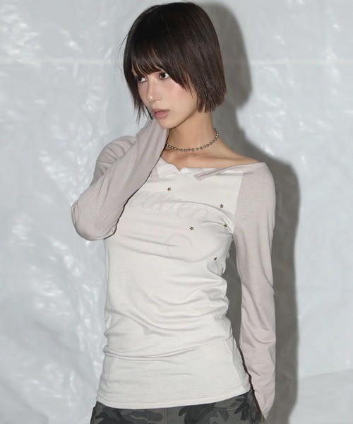 A'GEM/9 × .kom 「 FANCY CLUB/ファンシークラブ」 HEAVENLY OFF-SHOULDER LONG SLEEVE/ヘブン A'GEM/9 × .kom 『 FANCY CLUB/ファンシークラブ』 HEAVENLY OFF