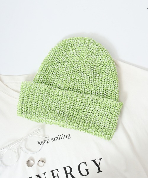 Sense of Grace(センスオブグレース)の「シンプル サマーニット帽(ニットキャップ/ビーニー・メンズ・アッシュ/ブルー/ライム/ブラック・FREE)」の1枚目の写真