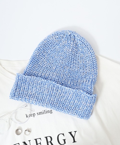 Sense of Grace(センスオブグレース)の「シンプル サマーニット帽(ニットキャップ/ビーニー・メンズ・アッシュ/ブルー/ライム/ブラック・FREE)」の4枚目の写真