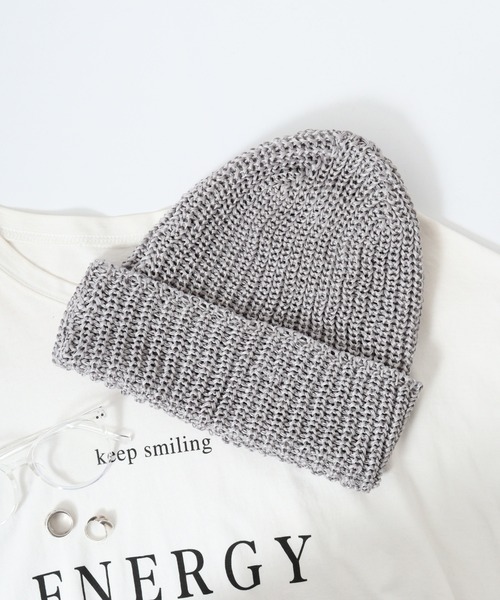 Sense of Grace(センスオブグレース)の「シンプル サマーニット帽(ニットキャップ/ビーニー・メンズ・アッシュ/ブルー/ライム/ブラック・FREE)」の3枚目の写真