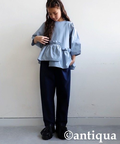 antiqua（アンティカ）の「テーパードパンツ（その他パンツ・キッズ・ブラック/ブラウン/グリーン/ダークグレー/ネイビー・140/150/160）」の5枚目の写真