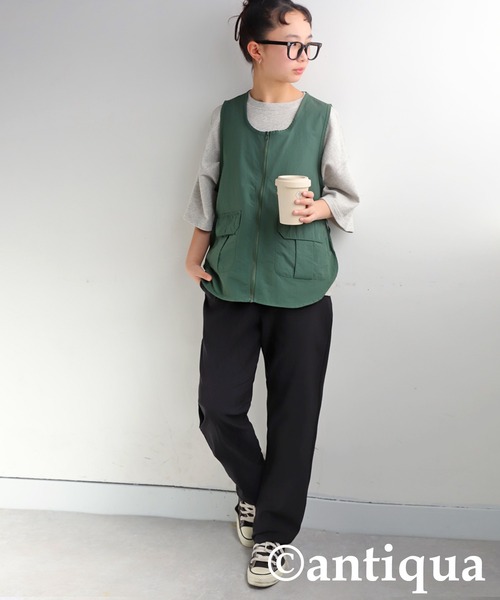 antiqua（アンティカ）の「テーパードパンツ（その他パンツ・キッズ・ブラック/ブラウン/グリーン/ダークグレー/ネイビー・140/150/160）」の13枚目の写真