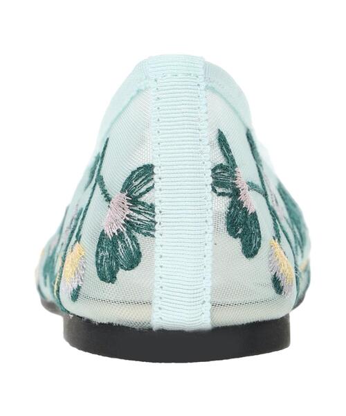 Samansa Mos2（サマンサ モスモス）の「花柄刺繍シアーシューズ（ドレスシューズ・レディース・ベージュ/ミント・L/M）」の8枚目の写真