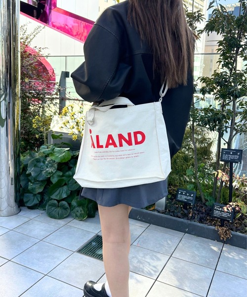 ALAND(エーランド)の「【UNISEX】ALAND/横長Dリングトート(トートバッグ・レディース・ホワイト/ライトグレー/ブラック/ブルー/ミント/スモークピンク・FREE)」の8枚目の写真