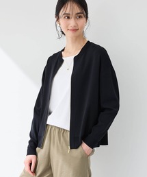 【人気のため秋の新色追加!】ジップニットブルゾン【洗える・毛玉になりにくい】