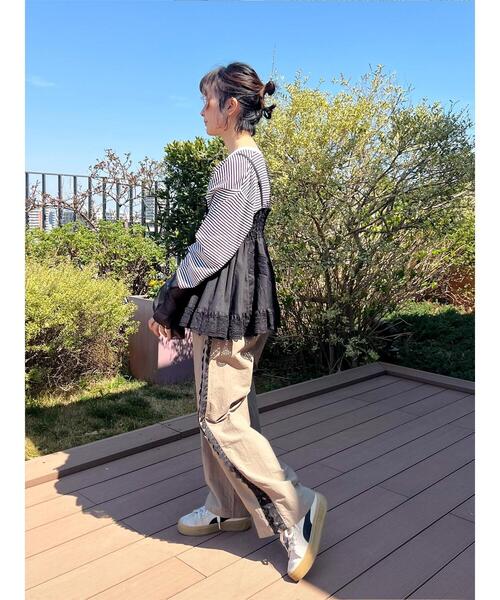 Samansa Mos2（サマンサ モスモス）の「2WAYレースビスチェ（シャツ/ブラウス・レディース・ブラック/オフホワイト/クリーム・F）」の6枚目の写真