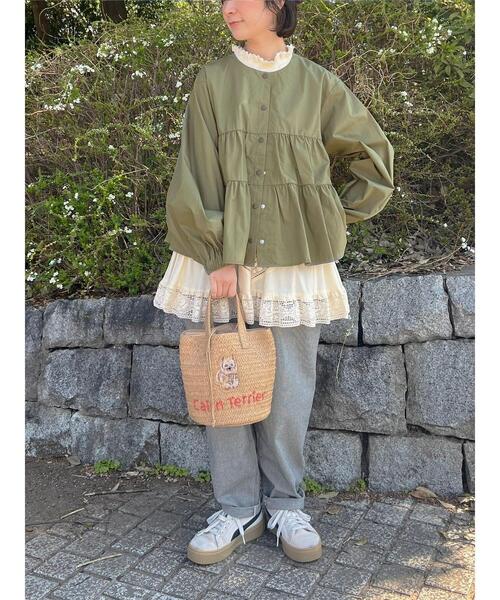 Samansa Mos2（サマンサ モスモス）の「2WAYレースビスチェ（シャツ/ブラウス・レディース・ブラック/オフホワイト/クリーム・F）」の9枚目の写真