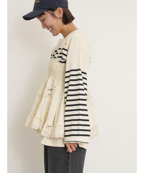 Samansa Mos2（サマンサ モスモス）の「2WAYレースビスチェ（シャツ/ブラウス・レディース・ブラック/オフホワイト/クリーム・F）」の12枚目の写真