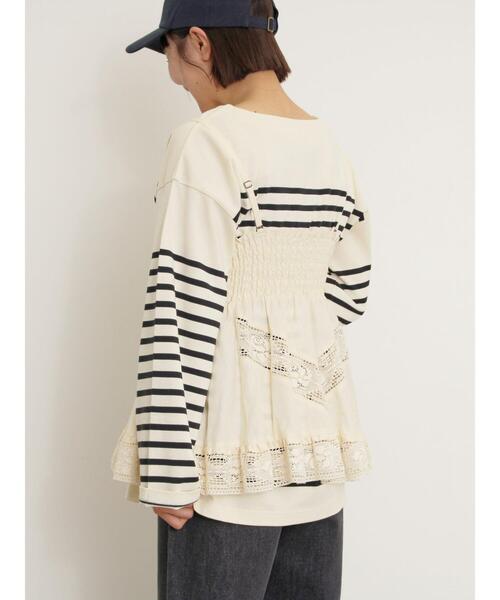 Samansa Mos2（サマンサ モスモス）の「2WAYレースビスチェ（シャツ/ブラウス・レディース・ブラック/オフホワイト/クリーム・F）」の13枚目の写真