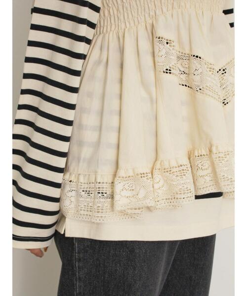 Samansa Mos2（サマンサ モスモス）の「2WAYレースビスチェ（シャツ/ブラウス・レディース・ブラック/オフホワイト/クリーム・F）」の17枚目の写真