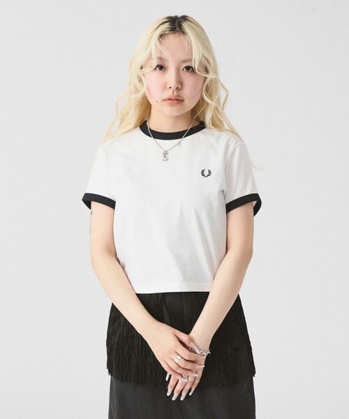 FRED PERRY / CROPPED RINGER T-SHIRT（Tシャツ/カットソー