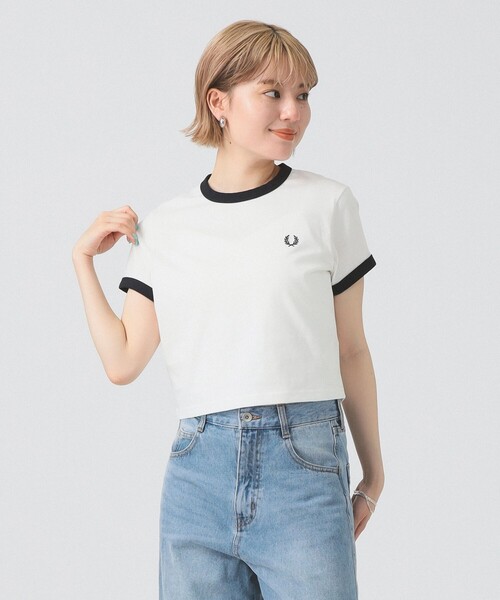 FRED PERRY フレッドペリー Tシャツ ホワイト FRED PERRY(フレッドペリー) Tシャツ （Tシャツ）｜Dessin