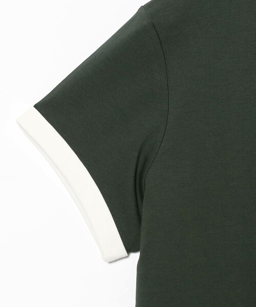 FRED PERRY（フレッドペリー）の「FRED PERRY / CROPPED RINGER T-SHIRT（Tシャツ/カットソー・レディース・ダークグリーン/ホワイト・10）」の15枚目の写真