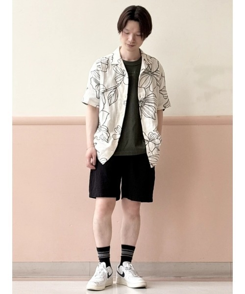 ショートパンツ ERES 'Sylvie Graphic' shorts セール】7インチ リネン混 イージーショートパンツ(その他