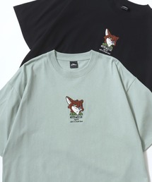 Disney/ディズニー ミッキー/ズートピア/ベイマックス/リロ&スティッチ/ルシファー キャラクター ワンポイントサガラ刺繍 オーバーサイズ 半袖Tシャツ レディース メンズレディース メンズ
