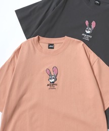 Disney/ディズニー ミッキー/ズートピア/ベイマックス/リロ&スティッチ/ルシファー キャラクター ワンポイントサガラ刺繍 オーバーサイズ 半袖Tシャツ レディース メンズレディース メンズ
