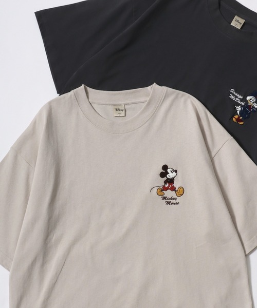 ベージュ キャラクター刺繍 Tシャツ Lサイズ ベージュ キャラクター刺繍 Tシャツ Lサイズ