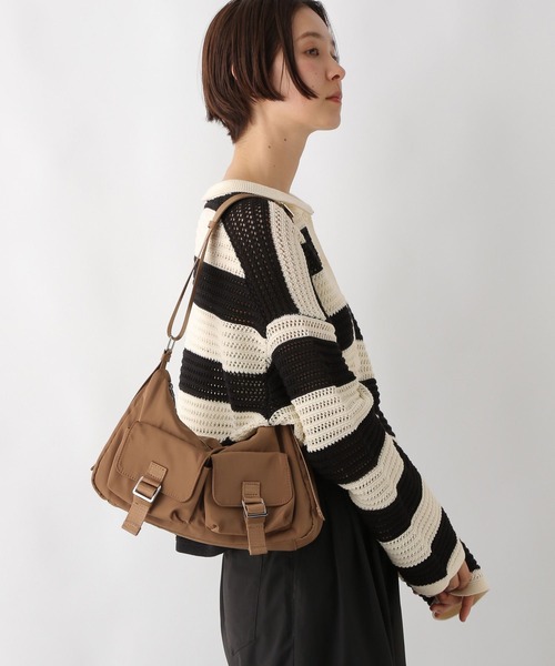 LEPSIM（レプシィム）の「ダブルポケットショルダー　290393（ショルダーバッグ・レディース・キャメル/ブラック・ONE SIZE）」の3枚目の写真