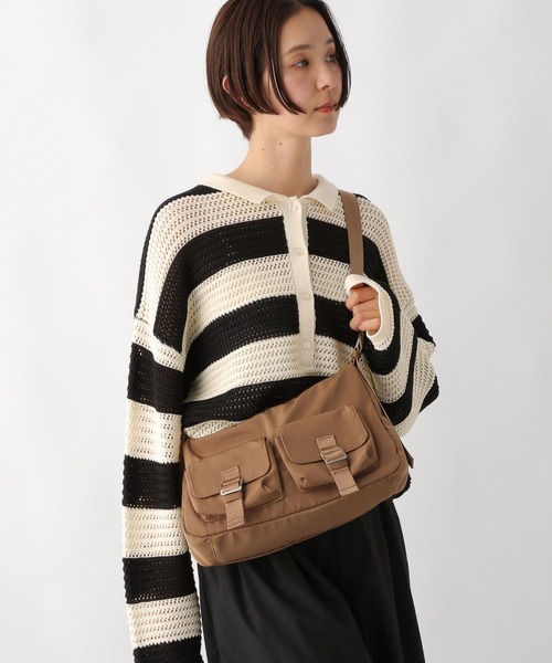 LEPSIM（レプシィム）の「ダブルポケットショルダー　290393（ショルダーバッグ・レディース・キャメル/ブラック・ONE SIZE）」の7枚目の写真