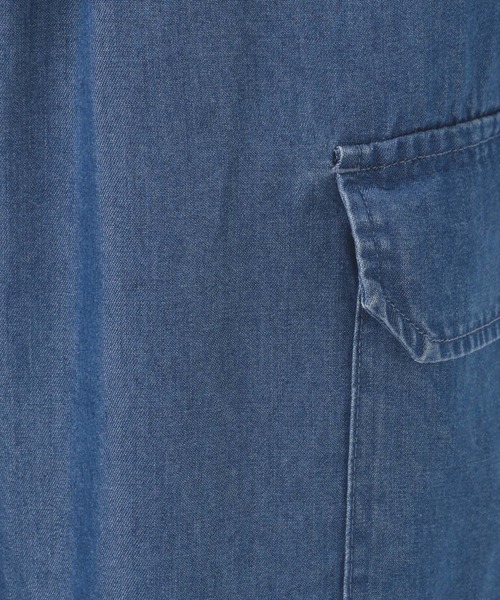 BAYFLOW（ベイフロー）の「[薄手＆しなやかな素材感]デニムカーゴパンツ（カーゴパンツ・レディース・インディゴブルー/ブラック・SMALL/MEDIUM）」の13枚目の写真