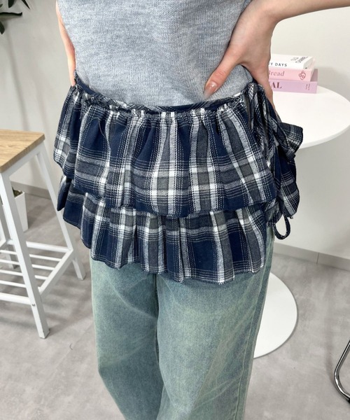 sevens（セブンズ）の「【sevens】SK　フリルレイヤードスカート（スカート・レディース・ブラック系その他/ホワイト系その他2/グレー系その他/ブラウン系その他/ブルー系その他/ホワイト系その他・FREE）」の6枚目の写真