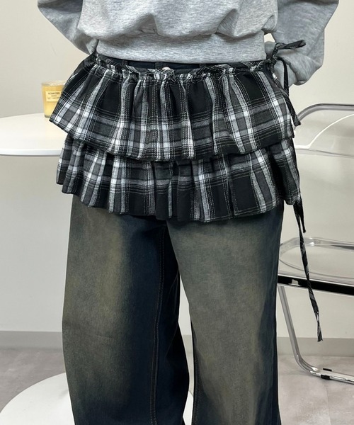 sevens（セブンズ）の「【sevens】SK　フリルレイヤードスカート（スカート・レディース・ブラック系その他/ホワイト系その他2/グレー系その他/ブラウン系その他/ブルー系その他/ホワイト系その他・FREE）」の12枚目の写真