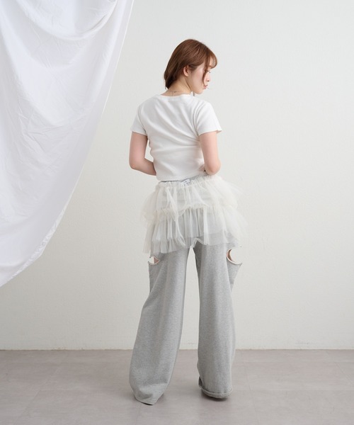 RAY CASSIN（レイカズン）の「チュールティアードキャミ（その他トップス・レディース・ベージュ/ブラウン/ホワイト・FREE）」の22枚目の写真