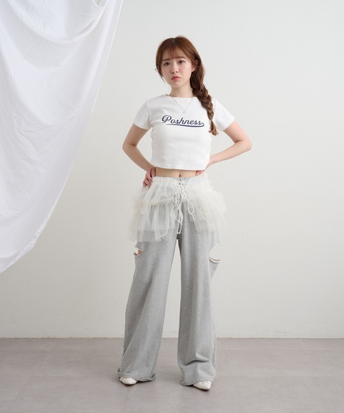 RAY CASSIN（レイカズン）の「チュールティアードキャミ（その他トップス・レディース・ベージュ/ブラウン/ホワイト・FREE）」の21枚目の写真