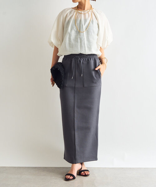 un dix cors（アンディコール）の「《一枚でサマになる》バルーンスリーブブラウス（シャツ/ブラウス・レディース・サックスブルー/ブラック/オフホワイト・FREE）」の5枚目の写真