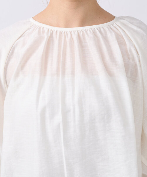 un dix cors（アンディコール）の「《一枚でサマになる》バルーンスリーブブラウス（シャツ/ブラウス・レディース・サックスブルー/ブラック/オフホワイト・FREE）」の9枚目の写真