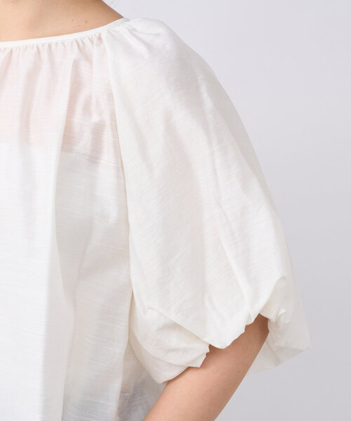 un dix cors（アンディコール）の「《一枚でサマになる》バルーンスリーブブラウス（シャツ/ブラウス・レディース・サックスブルー/ブラック/オフホワイト・FREE）」の11枚目の写真