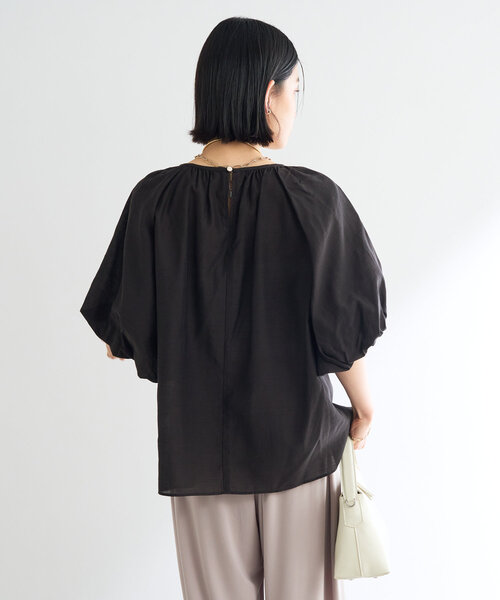 un dix cors（アンディコール）の「《一枚でサマになる》バルーンスリーブブラウス（シャツ/ブラウス・レディース・サックスブルー/ブラック/オフホワイト・FREE）」の16枚目の写真