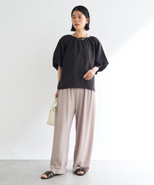 un dix cors（アンディコール）の「《一枚でサマになる》バルーンスリーブブラウス（シャツ/ブラウス・レディース・サックスブルー/ブラック/オフホワイト・FREE）」の18枚目の写真