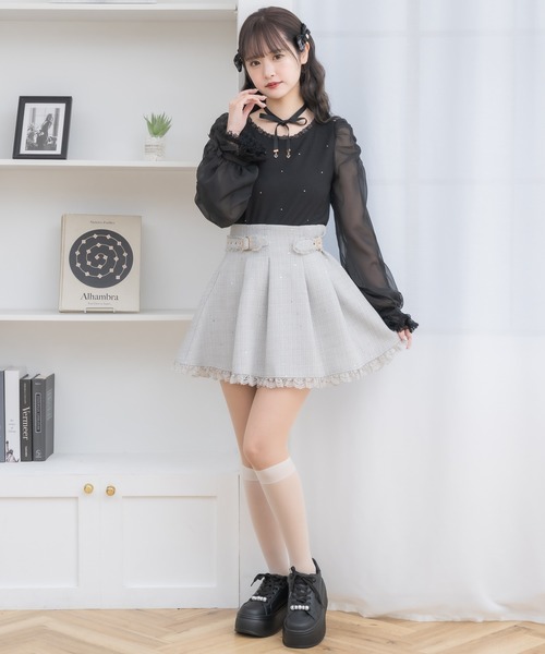 couture BY ROJITA（クチュールバイロジータ）の「ネックレスチョーカー付きテレコトップス（Tシャツ/カットソー・レディース・ピンクベージュ/ブラック/ホワイト・FREE）」の15枚目の写真