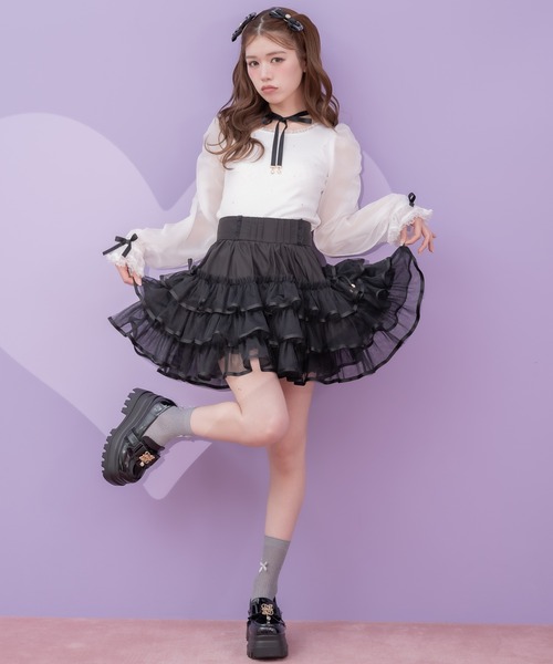 couture BY ROJITA（クチュールバイロジータ）の「ネックレスチョーカー付きテレコトップス（Tシャツ/カットソー・レディース・ピンクベージュ/ブラック/ホワイト・FREE）」の19枚目の写真