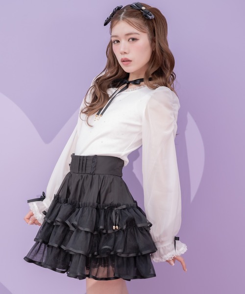 couture BY ROJITA（クチュールバイロジータ）の「ネックレスチョーカー付きテレコトップス（Tシャツ/カットソー・レディース・ピンクベージュ/ブラック/ホワイト・FREE）」の18枚目の写真