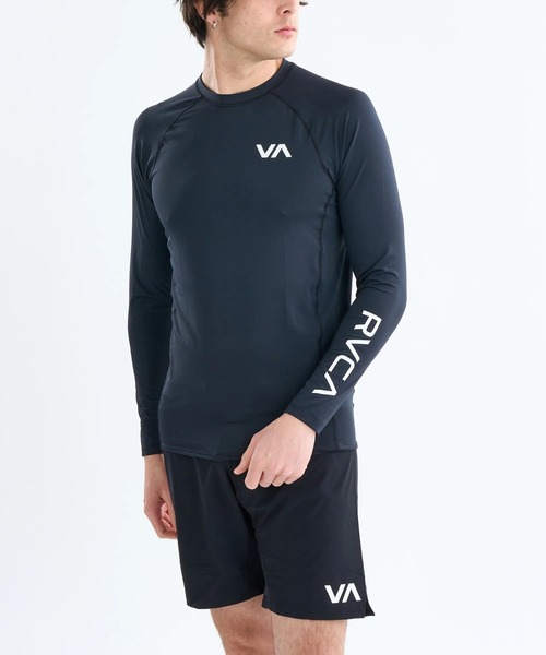 RVCA メンズ 【VA SPORT】 RVCA LS RASHGUARD 長袖ラッシュガード 【2025年春夏モデル】/ルーカUVケアロゴラグランスリーブ長袖ラッシュガード(水着)