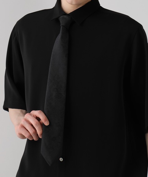 HARE（ハレ）の「JAPANジャガードフラワーネクタイ(HARE)（ネクタイ・メンズ・レッド/ブラック/ブルー/ライトブラウン・FREE）」の8枚目の写真