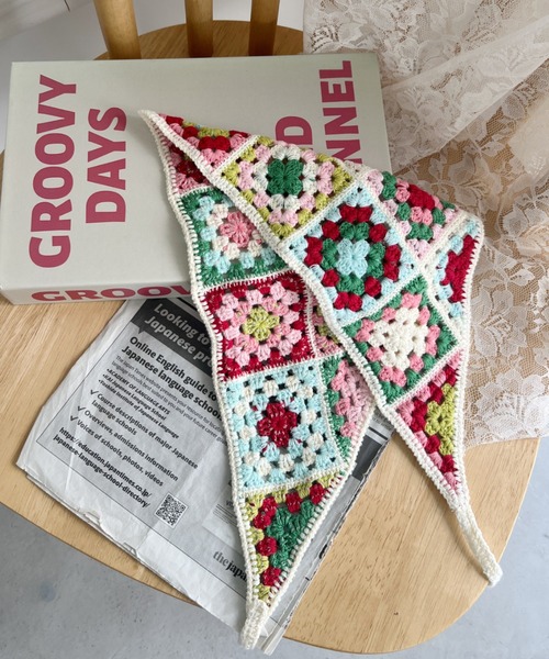 SOLLON.（ソルロン）の「アソートかぎ編みバブーシュカ（その他ヘアアクセサリー・レディース・その他1/その他2/その他3・FREE）」の12枚目の写真