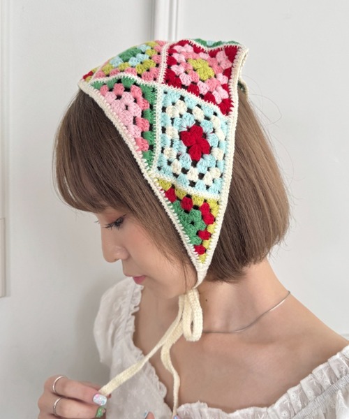 SOLLON.（ソルロン）の「アソートかぎ編みバブーシュカ（その他ヘアアクセサリー・レディース・その他1/その他2/その他3・FREE）」の8枚目の写真