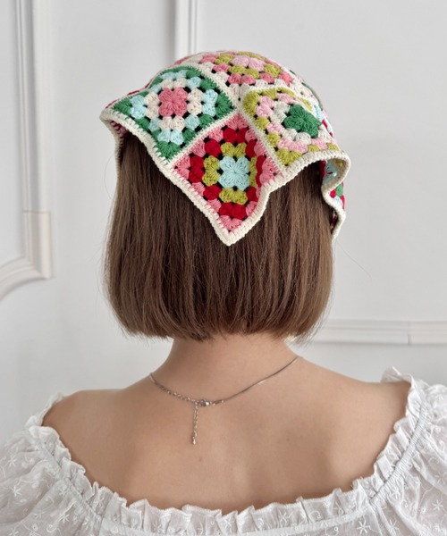 SOLLON.（ソルロン）の「アソートかぎ編みバブーシュカ（その他ヘアアクセサリー・レディース・その他1/その他2/その他3・FREE）」の10枚目の写真