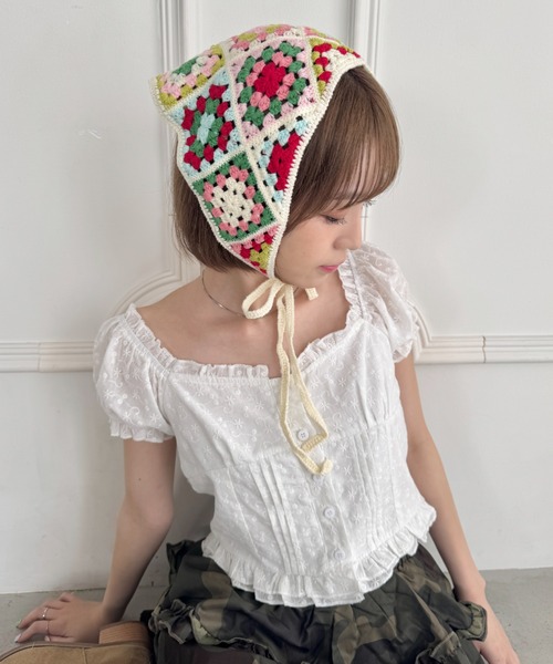 SOLLON.（ソルロン）の「アソートかぎ編みバブーシュカ（その他ヘアアクセサリー・レディース・その他1/その他2/その他3・FREE）」の11枚目の写真