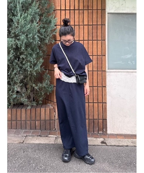 titivate(ティティベイト)の「ハーフスリーブレーストップス(Tシャツ/カットソー・レディース・アイボリー/オフホワイト/ブラック・S/L/M)」の5枚目の写真